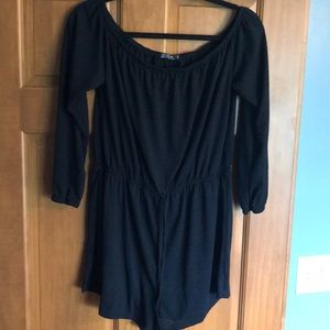 Off-the-shoulder romper